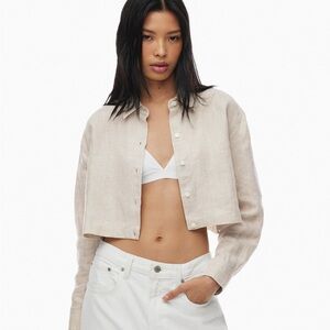 Aritzia Wilfred Proposal Linen Shirt in Color natural ecru